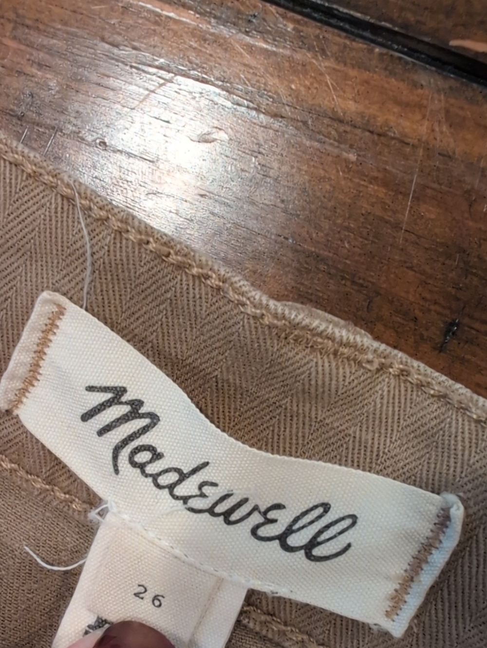 Madewell The Perfect Vintage Straight Workwear Pants Herringbone - Picture 8 of 11